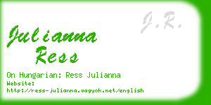 julianna ress business card